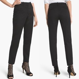 WHMB Jacquard Slim Ankle Pants Black Pattern 10